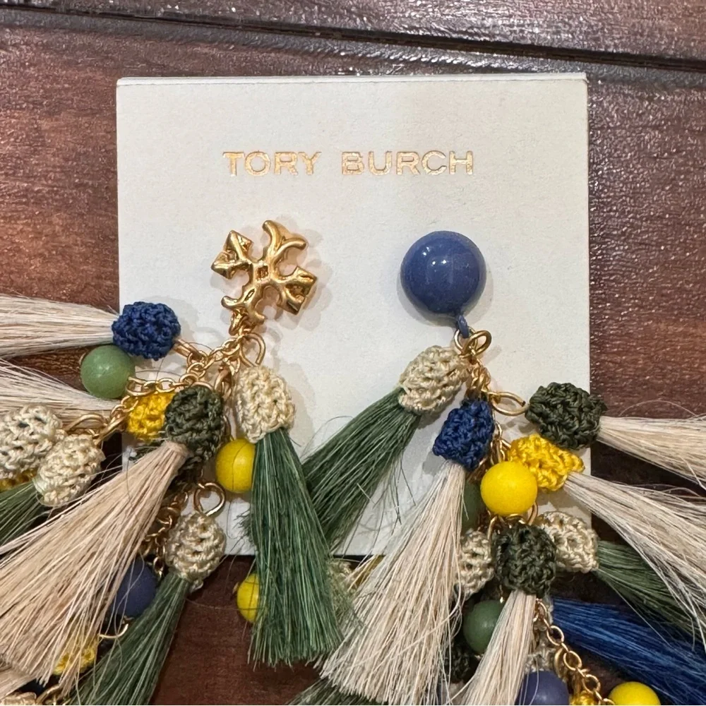 Tory Burch Multicolor Tassel Earrings